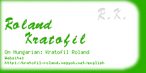 roland kratofil business card